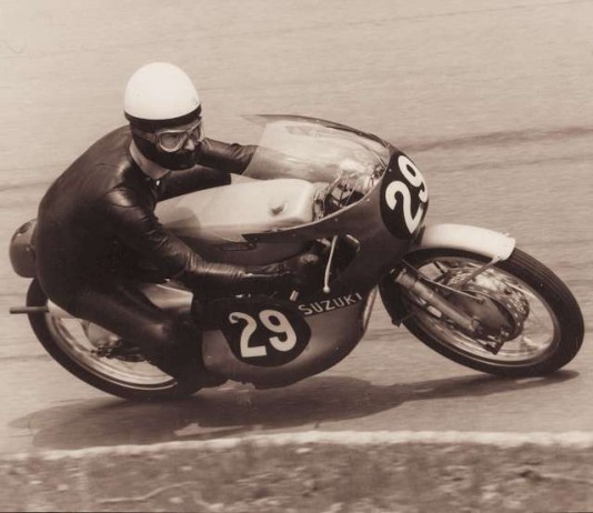 Der dreifache Motorradweltmeister Hans-Georg Anscheidt (Suzuki) war der erste Sieger vor 50 Jahren auf dem neuen Hockenheimring