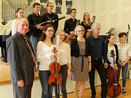 Bildungsbürgermeisterin Dr. Ulrike Freundlieb mit den Bundespreisträgern des Wettbewerbs "Jugend musiziert" (Foto: Stadt Mannheim)