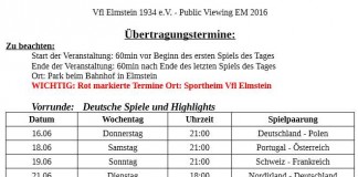 Übertragungstermine Public Viewing in Elmstein (Foto VfL Elmstein 1934 e.V.)