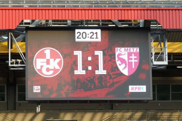Endstand des Spiels 1. FCK gegen FC Metz (Foto: Holger Knecht)