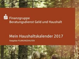 Broschüre kombiniert Kalender und Haushaltsbuch: Der neu erschienene Haushaltskalender 2017 kann als Broschüre unter www.geld-und-haushalt.de kostenlos bestellt oder heruntergeladen werden.