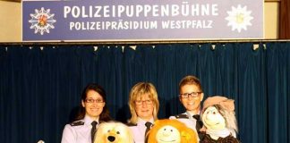 Das Team der Polizeipuppenbühne: Melanie Paul, Claudia Bauspieß und Yvonne Morzik (von links)