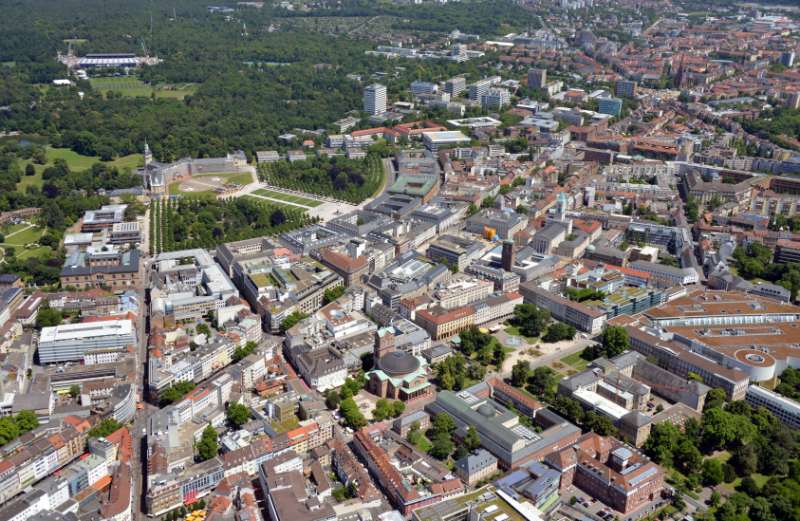 Luftbild von Karlsruhe (Foto: Uli Deck)