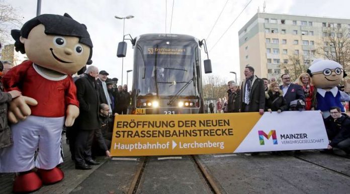 Feierliche Eröffnung der Mainzer Mainzelbahn , (Foto: Alexander Heimann / Vollformat Fotografie Dziemballa Heimann UG)