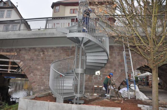 Die fast fertiggestellte Treppe (Foto: Stadtverwaltung Bad Kreuznach)