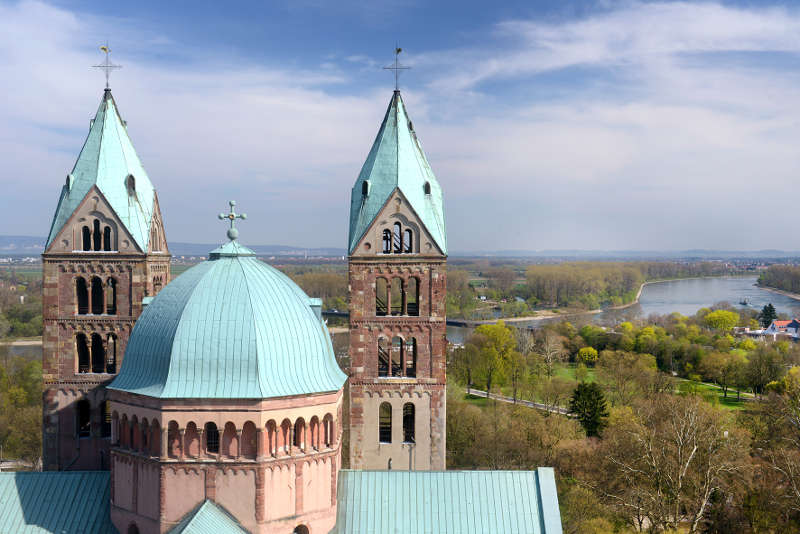 Blick vom Südwestturm (Quelle: Domkapitel Speyer, Foto: Klaus Landry)