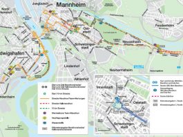 Der neue Streckenplan (Quelle: m³marathon mannheim marketing GmbH & Co. KG)