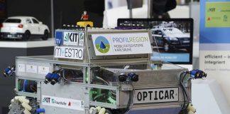 Das „OPTICAR“- Fahrzeug soll zur Erprobung neuer Technologien der Umweltwahrnehmung beim Autonomen Fahren dienen. (Bild: KIT)