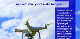 Für die Benutzung von Drohnen/Quadrocoptern gibt es klare Regeln. Informationen dazu finden sich auf der Internetseite des Bundesverkehrsministeriums: http://s.rlp.de/oDy (Foto: Polizeipräsidium Westpfalz)