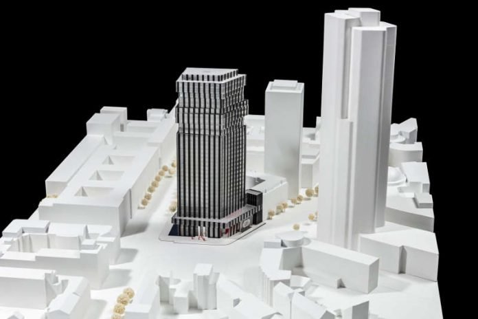 1. Preis beim Realisierungswettbewerb für den ‘Tower 120’: der Entwurf des Architekturbüros Hadi Teherani aus Hamburg (Foto: Alex Schmitt)