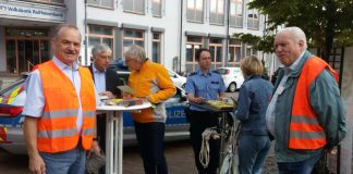 Diebstahl-Präventions-Aktion in Schifferstadt am 29.09.2017 (Foto: Stadtverwaltung Schifferstadt)