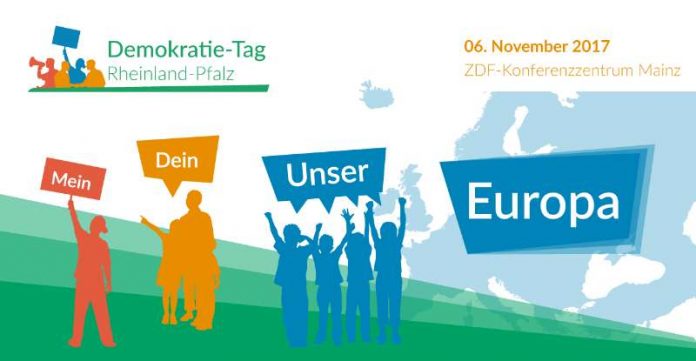 „Mein, Dein, Unser Europa?!“: Unter diesem Motto steht der 12. Demokratie-Tag Rheinland-Pfalz am 6. November in Mainz. (Quelle: Deutsche Gesellschaft für Demokratiepädagogik)