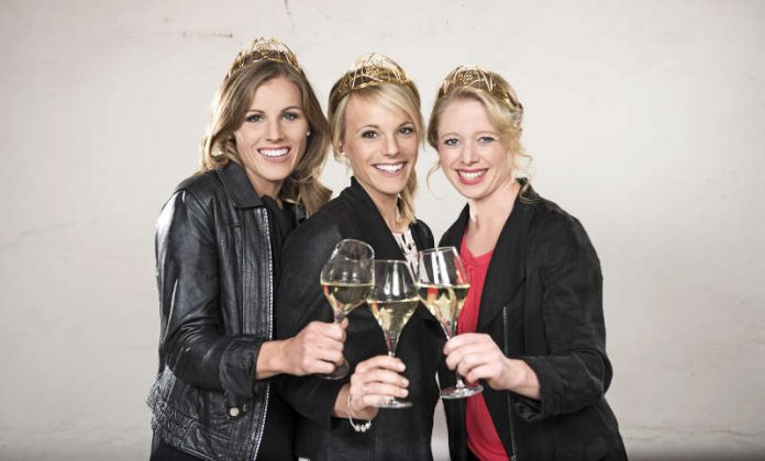 v.l. Laura Lahm, Katharina Staab, Charlotte Freiberger (Foto: Deutsches Weininstitut)