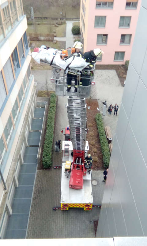 Foto der Übung am St. Marienwörth Krankenhaus (Foto: Feuerwehr Bad Kreuznach)