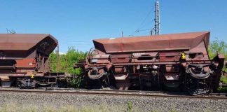 Entgleister Güterzug bei Kirchhain; Quelle: Bundespolizei Kassel