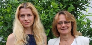 Seit einem Jahr in der Stabsstelle: die Bildungskoordinatorinnen Maria Lauxen-Ulbrich (rechts) und Viktoriya Ordikhovska. (Foto: Kreis Bergstraße)