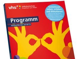 Cover Kursprogramm der Volkshochschule (VHS) für Herbst/Winter 2018/2019 (Foto: VHS Frankfurt)