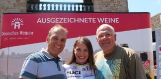 Die drei Olympiasieger Olaf Ludwig (links), Miriam Welte und Gregor Braun. (Foto: Michael Sonnick)