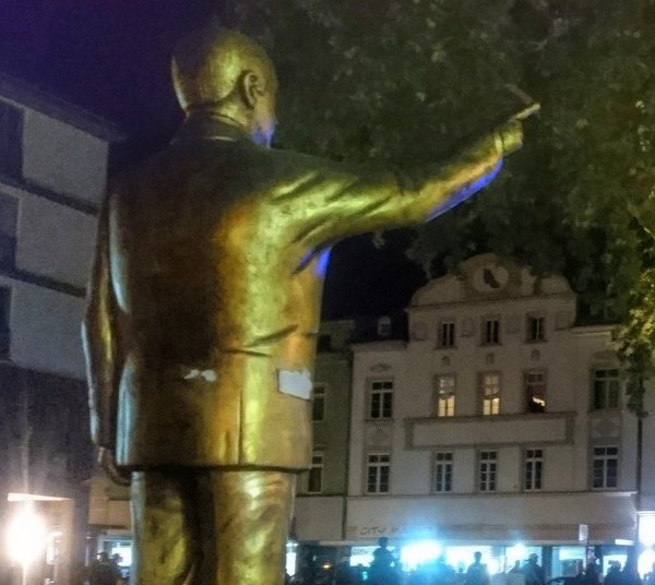 Die Erdogan-Statue (Foto: Polizei Hessen)