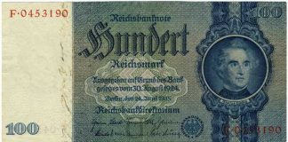 Hundert Reichsmark © Deutsche Bundesbank, Frankfurt am Main