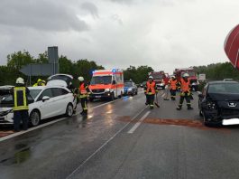 Unfall auf der A 65 (Foto: Feuerwehr Neustadt)