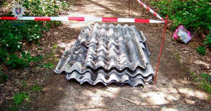Lorsch: Eternitplatten illegal im Wald entsorgt