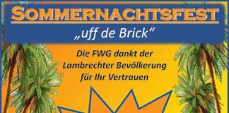 Plakat "Uff de Brick" (Quelle: FWG Lambrecht)
