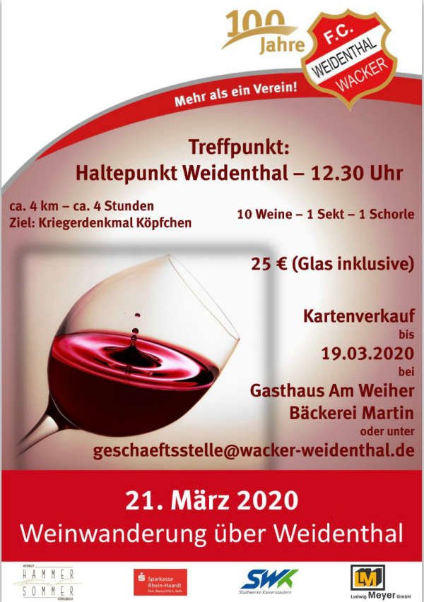 Wacker-Weinwanderung über Weidenthal
