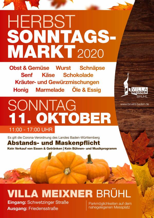 Herbst Sonntagsmarkt (Quelle: Bürgermeisteramt Brühl)