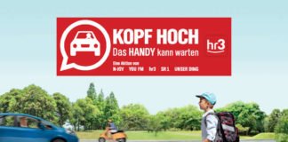 Aktionsbild "Kopf hoch. Das Handy kann warten" (Foto: ADAC Hessen-Thüringen e.V.)