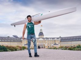 Kanute Saeid Fazloula hat in Karlsruhe seine zweite Heimat gefunden. Er will in Tokio unter der weißen Flagge des Refugee Olympic Team an den Start gehen. (Foto: GES/Helge Prang)