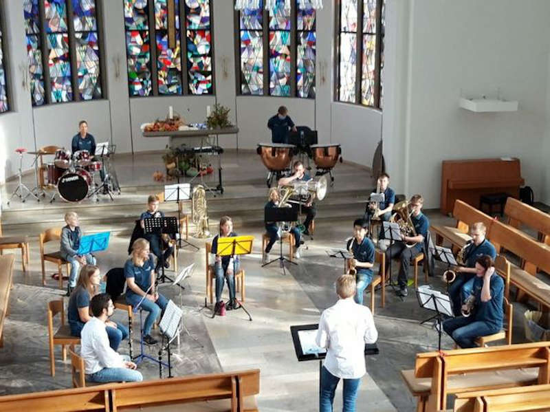 Auftritt des Jugendorchesters in der Pauluskirche (Foto: Kolpingskapelle Hambach)