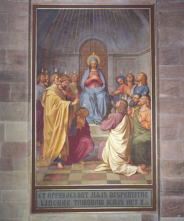 Fresko mit dem Pfingstereignis aus dem Speyerer Dom (Foto: Domkapitel Speyer)