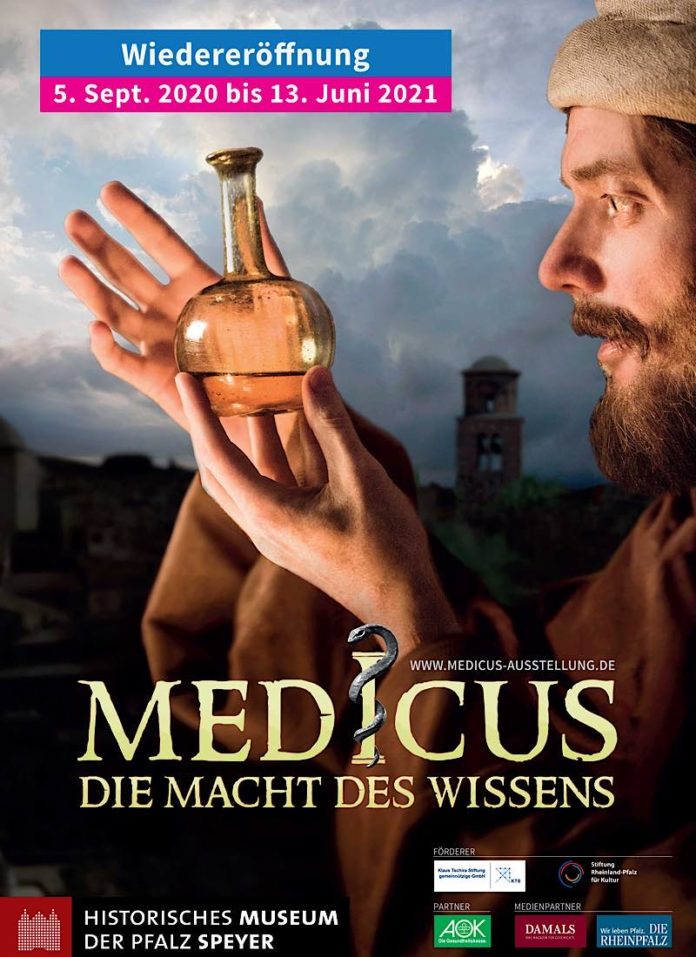 Plakatmotiv zur Wiedereröffnung der Ausstellung „ Medicus – Die Macht des Wissens“ (Foto: Historisches Museum der Pfalz Speyer)