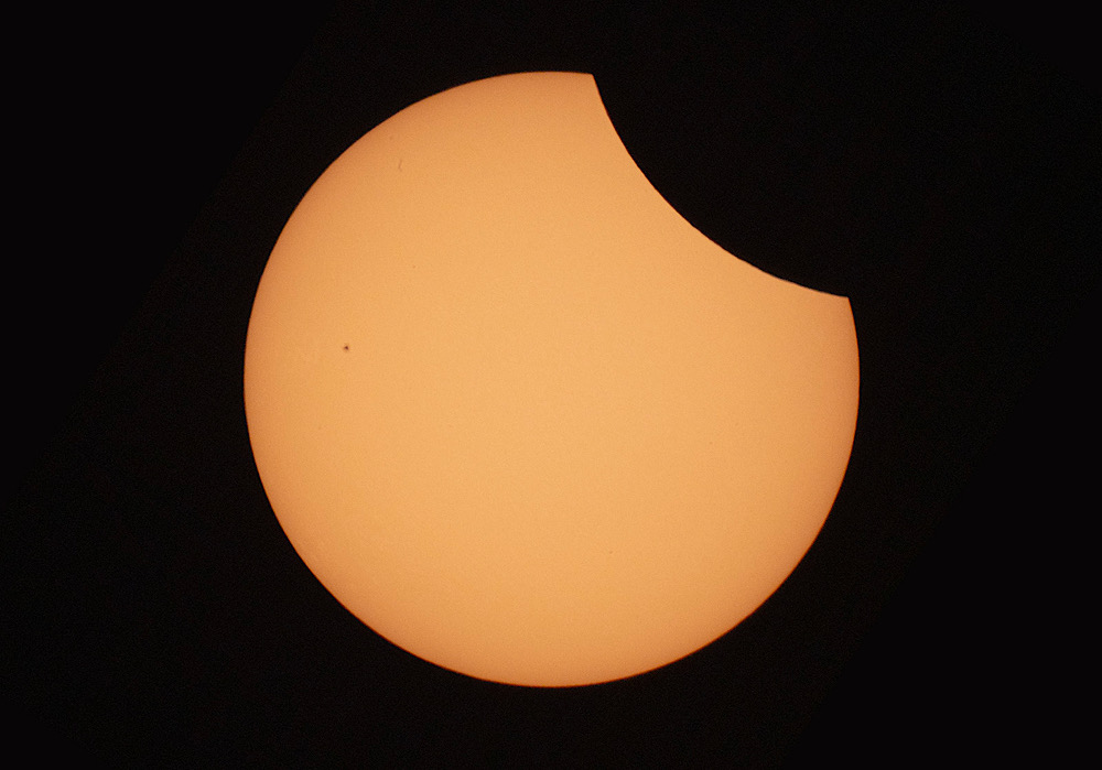Partielle Sonnenfinsternis aus dem Jahr 2015 (Bildnachweis: Sven Melchert)