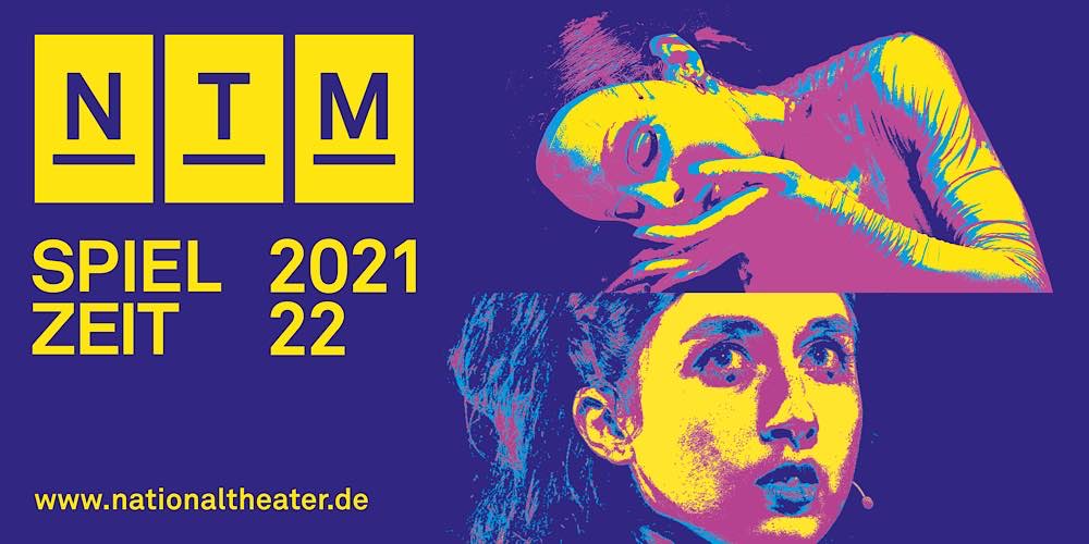Bannergrafik Spielzeit 2021/22 (Quelle: Nationaltheater Mannheim)