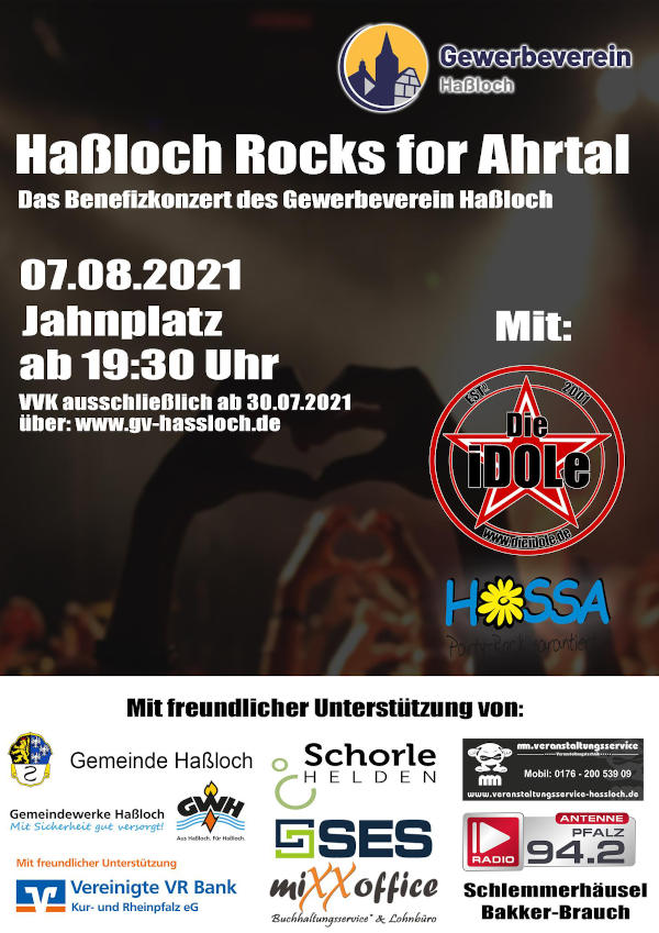 Haßloch Rocks for Ahrtal (Quelle: Gewerbeverein Haßloch)