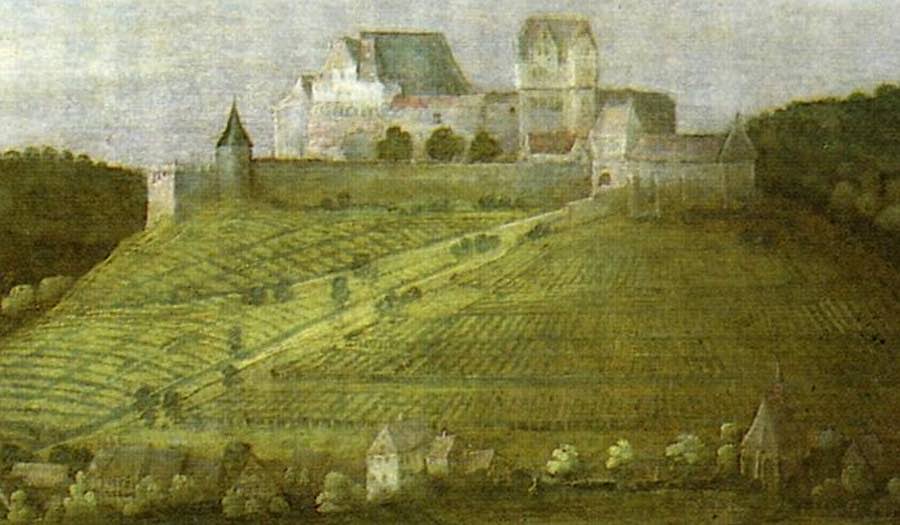 Burg Winzingen um 1610 (Ausschnitt aus einem Gemälde)