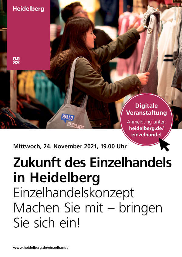 Einkaufsstandort Heidelberg: Mit der Fortschreibung des Einzelhandelskonzepts soll das Einkaufen in Heidelberg weiter attraktiv bleiben. (Quelle: Stadt Heidelberg / Foto: Tobias Dittmer)
