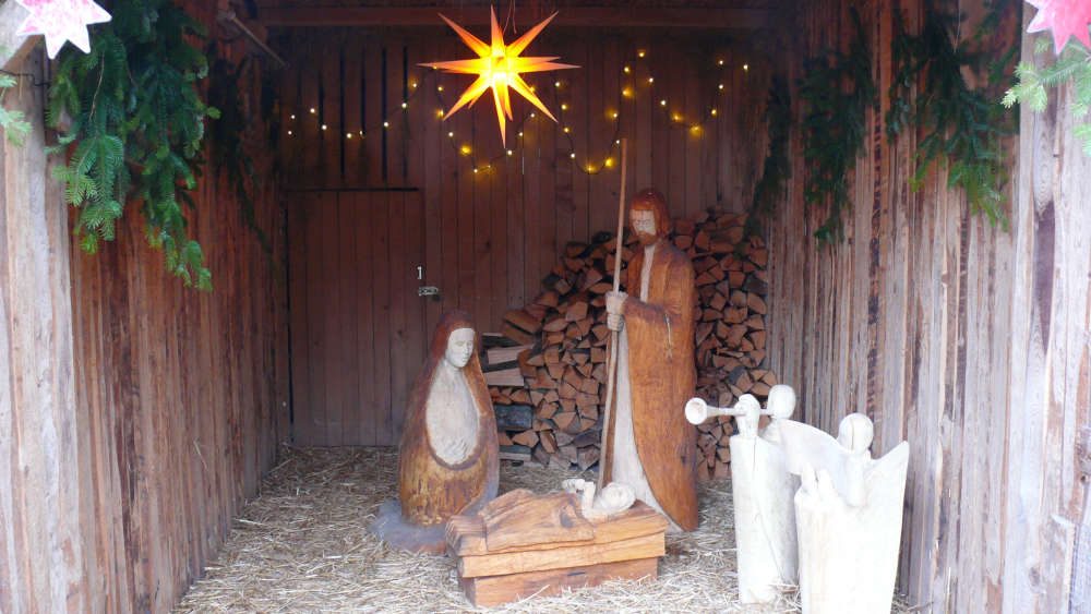 Ausstellung „Der kleine Weihnachtsstall“ (Foto: Naturschutzzentrum Rappenwört)