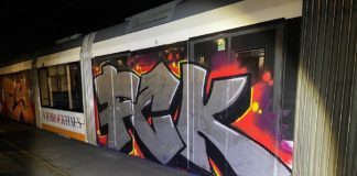 "FCK" Graffiti an Bahnwaggon (Foto: Polizei RLP)