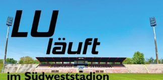 Plakat „ LU läuft im Südweststadion“ (Quelle: Stadt Ludwigshafen)