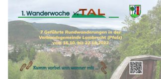 1. Wanderwoche ViTAL in der Verbandsgemeinde Lambrecht (Pfalz) (Quelle: Touristinformation Tal ViTAL)