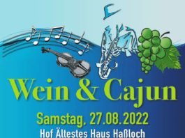 Plakat "Wein & Cajun (Quelle: Gemeindeverwaltung Haßloch)