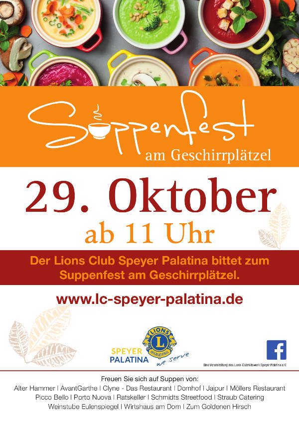 Lions Suppenfest Plakat (Quelle: LC Speyer Palatina)